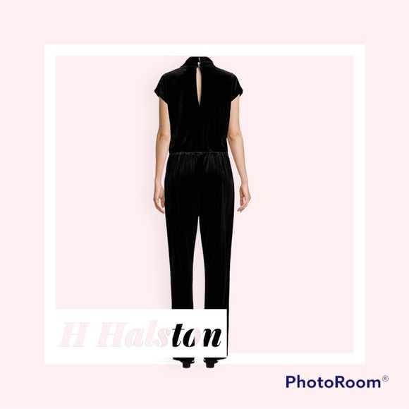 BNWT H by Halston Velour Jumpsuit - Picture 2 of 7